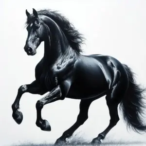 Black Diamond Horse - Fine Arts - Decorative Art - Wall Art