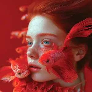 Red Girl and Fish