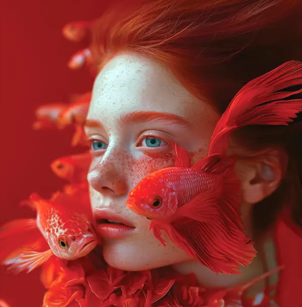 Red Girl and Fish